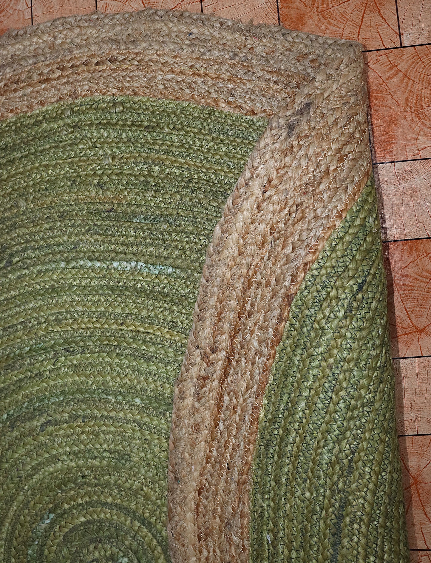 Natural Jute Area Rug in earthy tones with a textured finish — perfect for enhancing any living space.