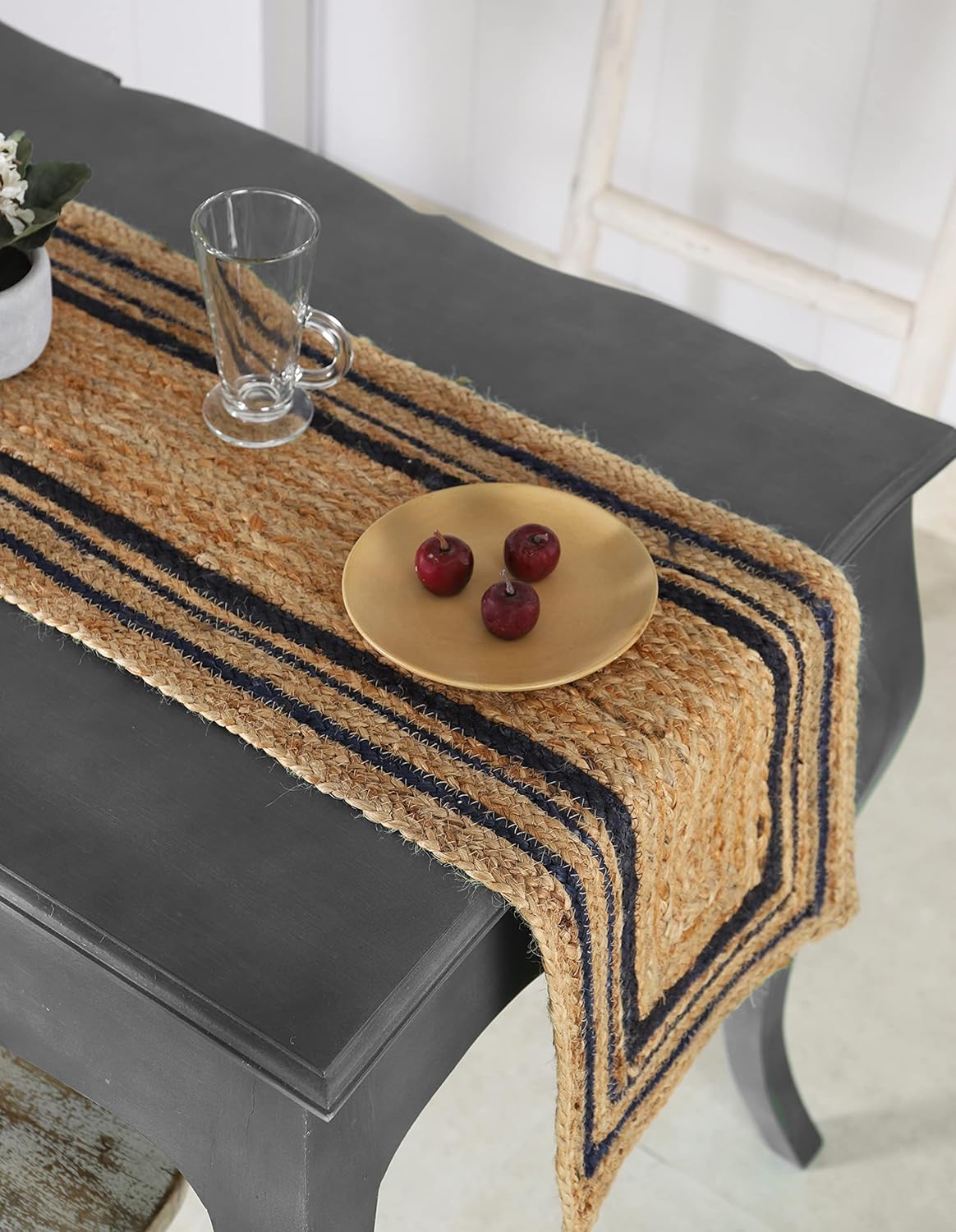 Indian Handmade Natural Jute Frame Design Dining Table Runner