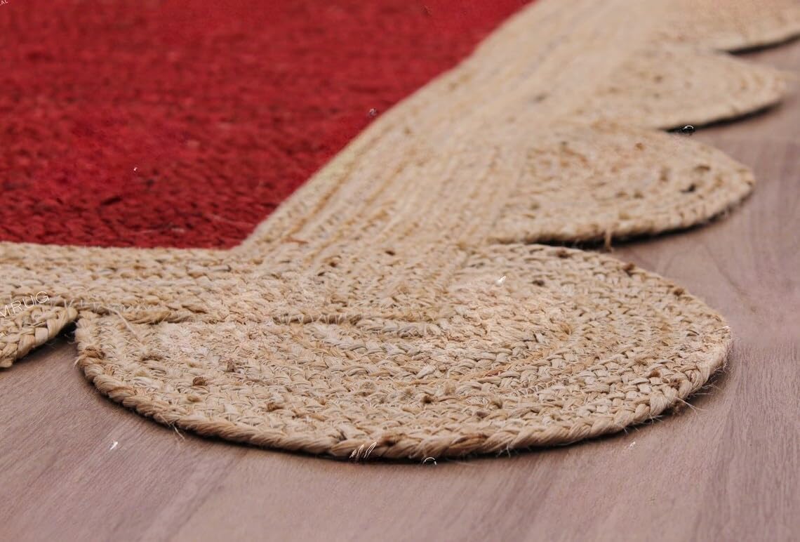 red rectangular rug
