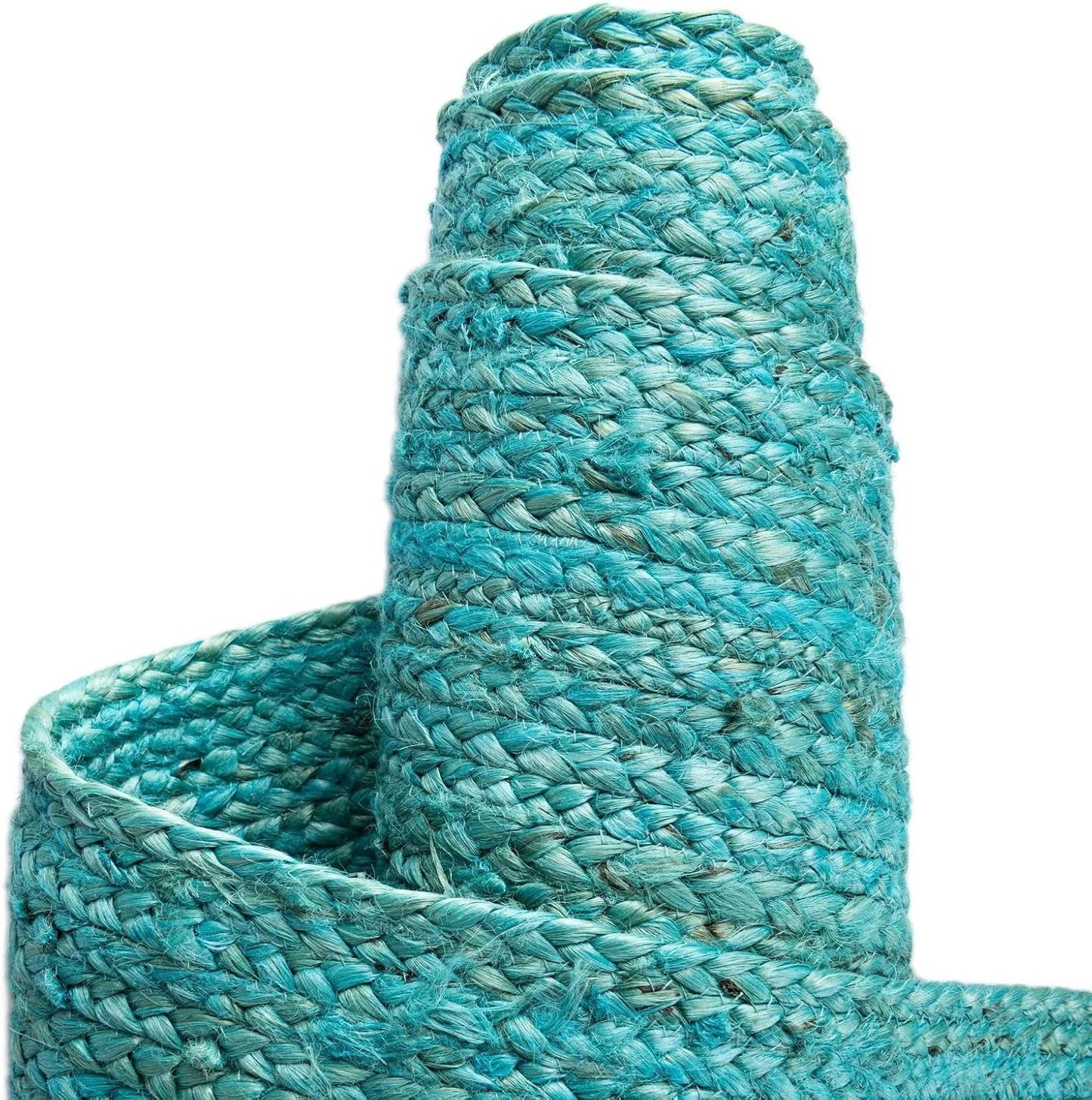 Handmade Eco Friendly Natural Jute Table Runner Teal Color
