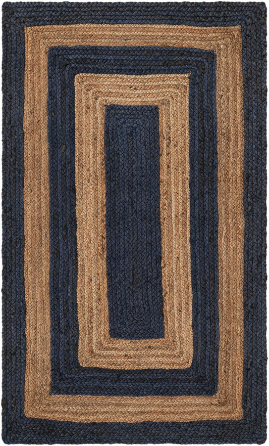 Handmade Braided Natural Jute Two Tone Eco Friendly Floor Area Runner Rug
