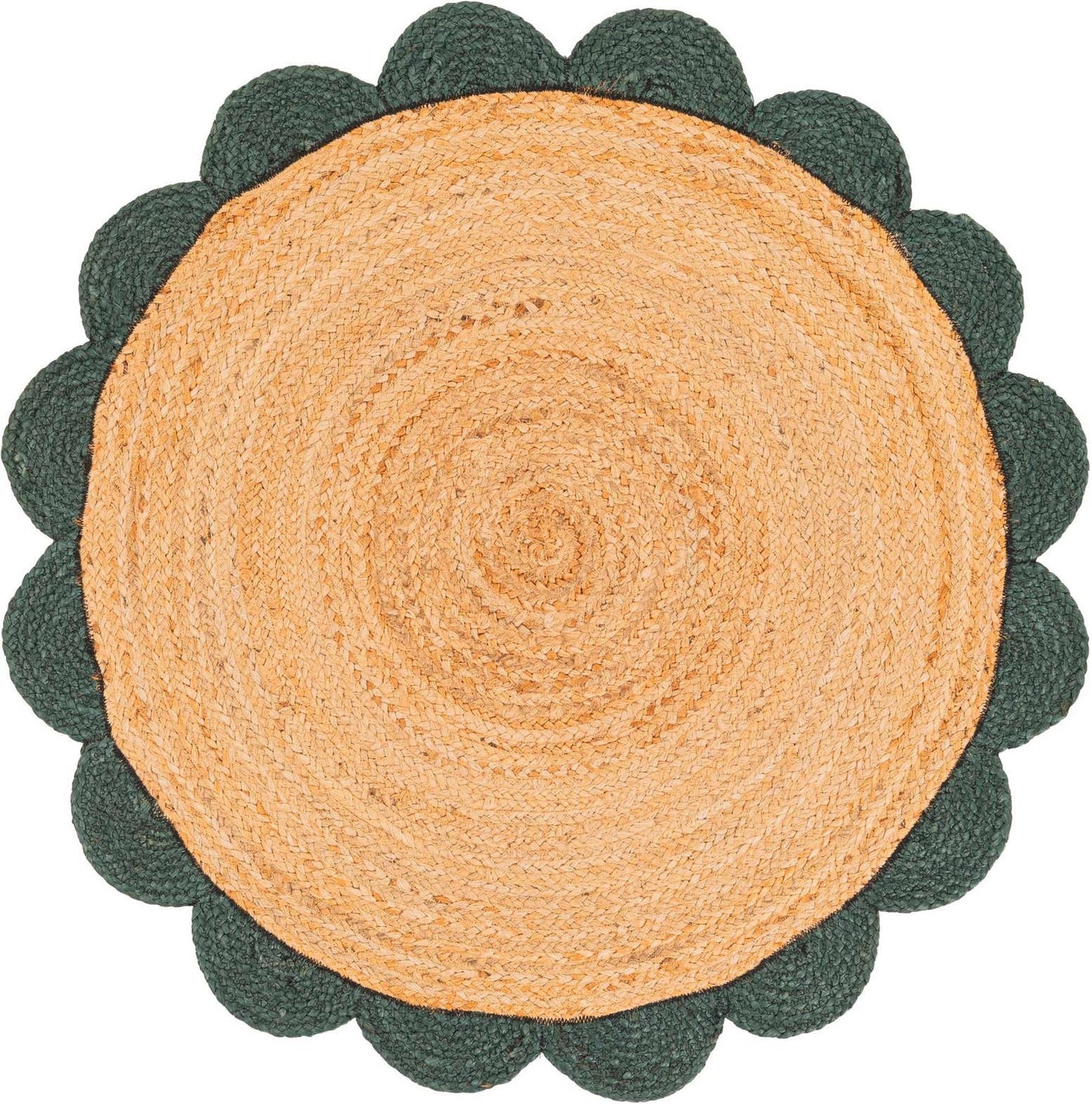 Handmade Braided Natural Jute Eco Friendly Round Floor Area Rug