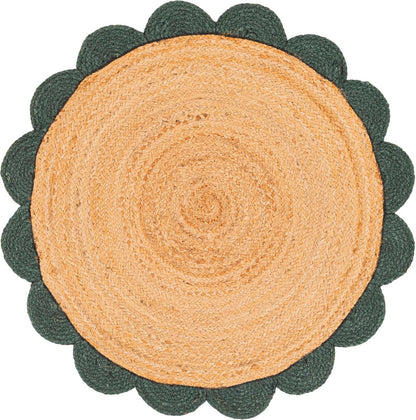 Handmade Braided Natural Jute Eco Friendly Round Floor Area Rug
