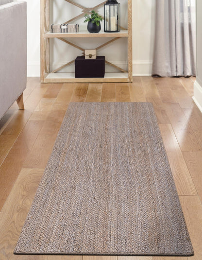 Handmade Braided Natural Jute Grey Floor Area Runner Rug,Floor Carpet Rug For Home Decor