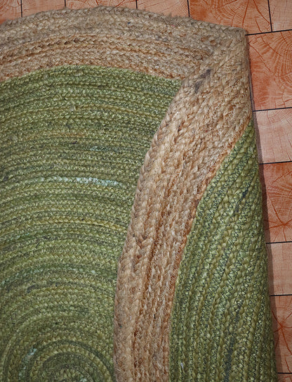 Natural Jute Area Rug in earthy tones with a textured finish — perfect for enhancing any living space.