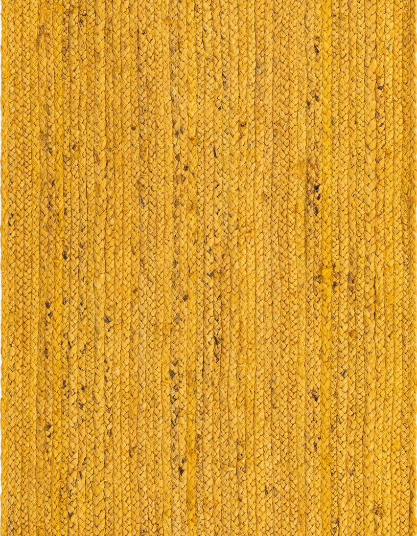 Handmade Braided Natural Jute Yellow Eco Friendly Floor Area Runner Rug
