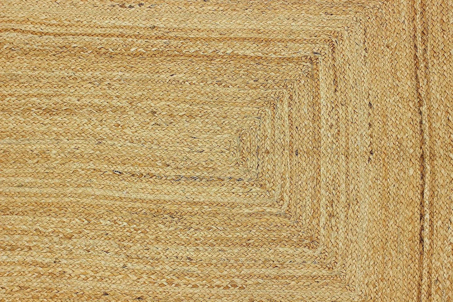 Handmade Natural Black Scalloped Jute Rug Rectangle Braided Area Rug Farmhouse