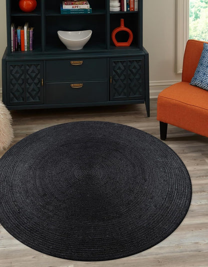 Handmade Braided Natural Jute Eco Friendly Round Floor Area Rug