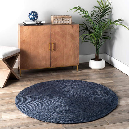 Handmade Braided Natural Jute Eco Friendly Round Floor Area Rug