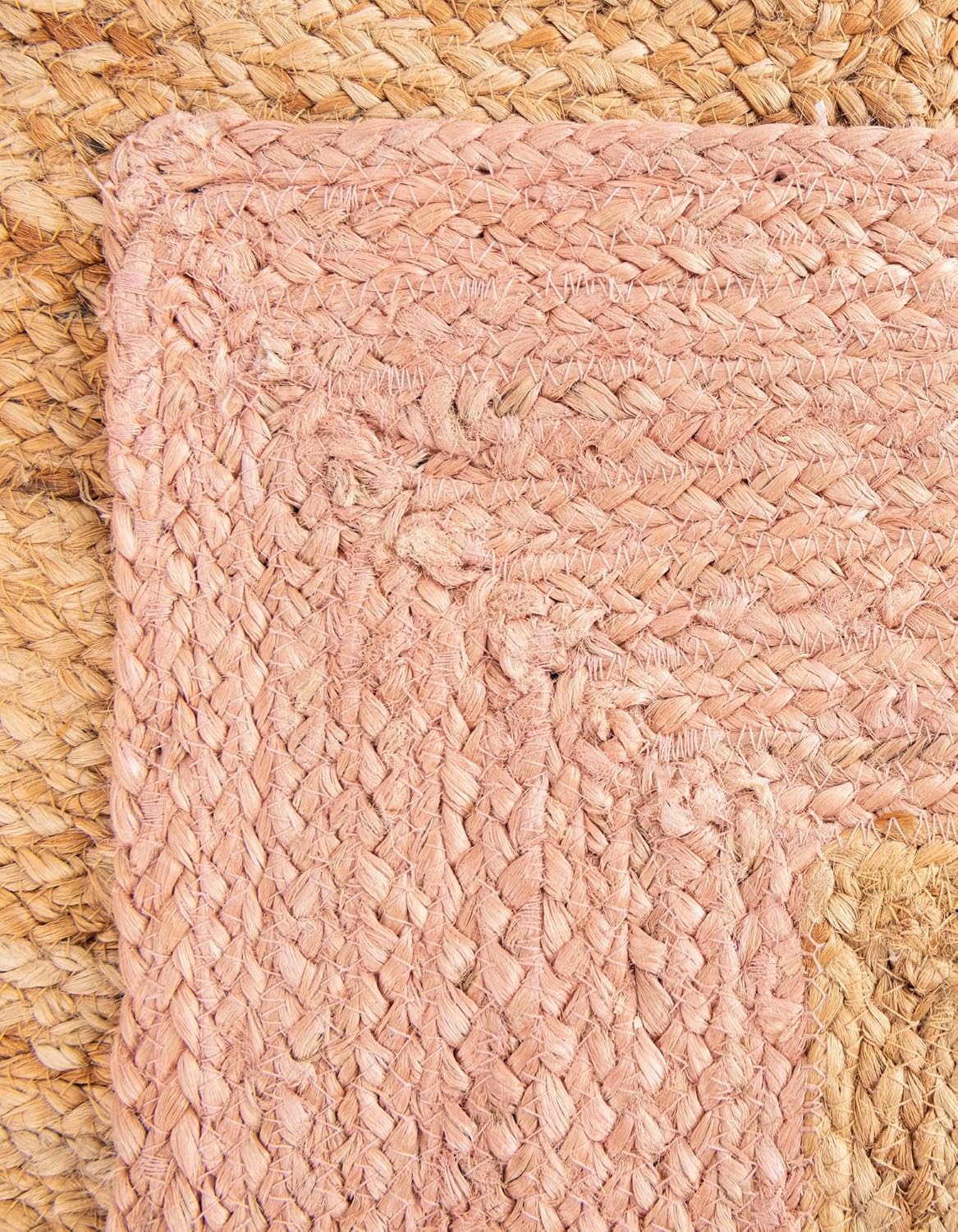 Handmade Eco Friendly Natural Jute With Pink and White Border Table Runner