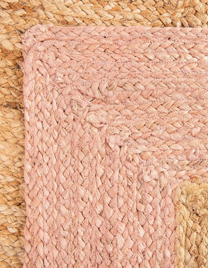 Handmade Eco Friendly Natural Jute With Pink and White Border Table Runner