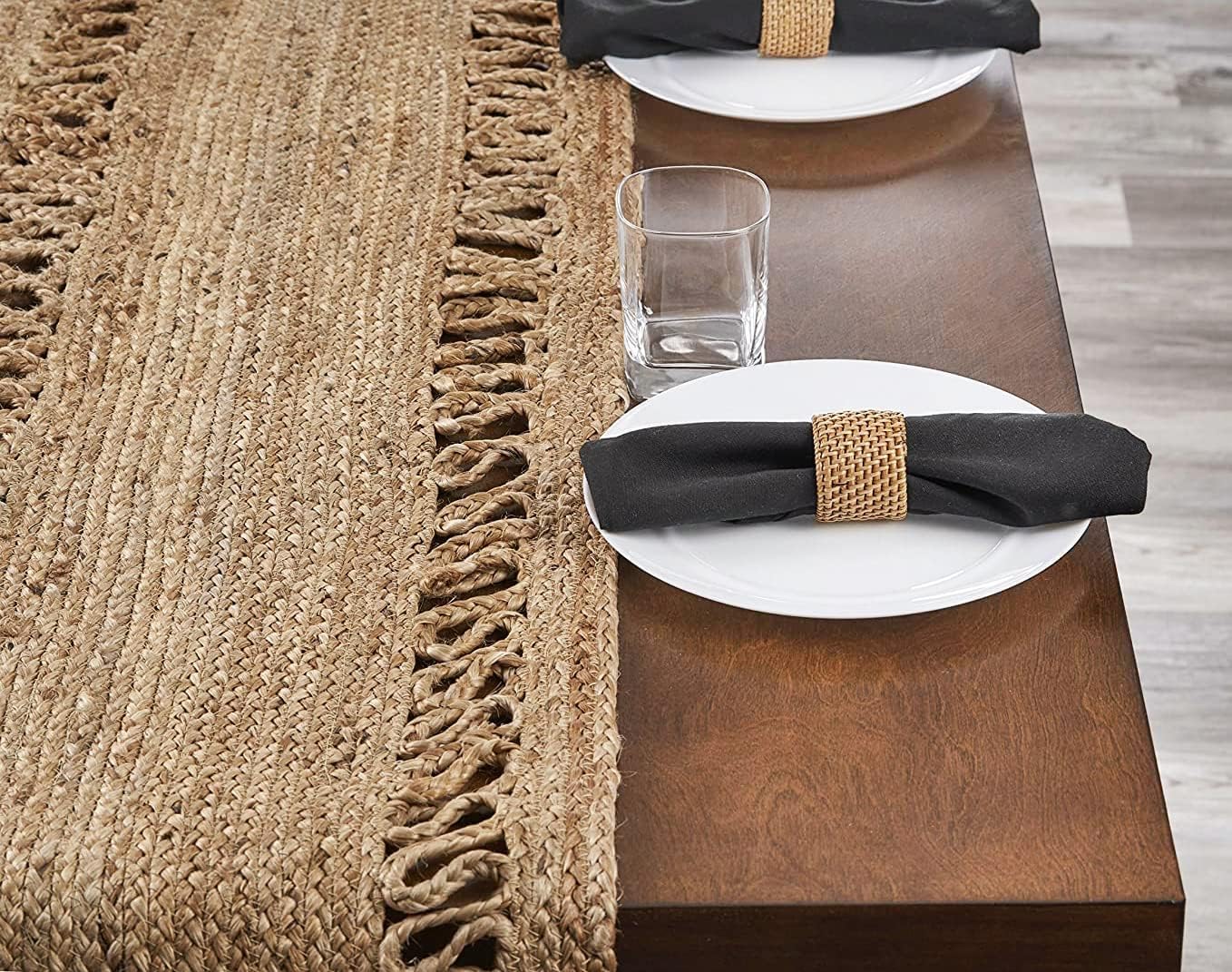 Handmade Eco Friendly Natural Jute Open Weave Dining Table Runner