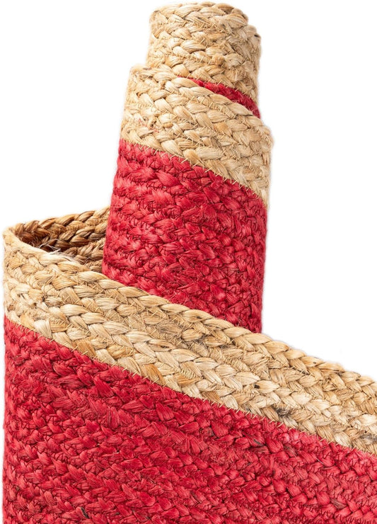 Handmade Eco Friendly Natural Jute Inner Red Table Runner