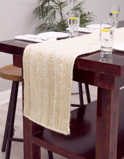 Indian Handmade Natural Jute Eco Friendly Table Runner For Dining Table