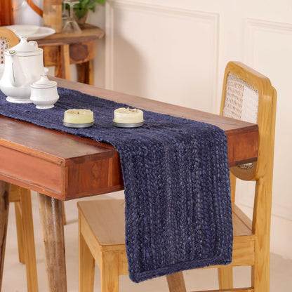 Indian Handmade Natural Jute Eco Friendly Table Runner For Dining Table