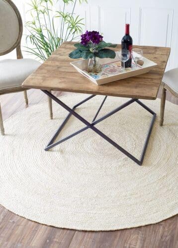 Handmade Braided Natural Jute Eco Friendly Round Floor Area Rug