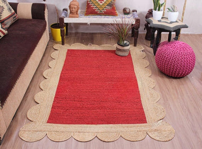 scalloped jute rug