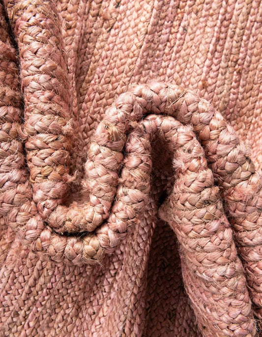 Handmade Braided Eco Friendly Natural Jute Pink Dining Table Runner