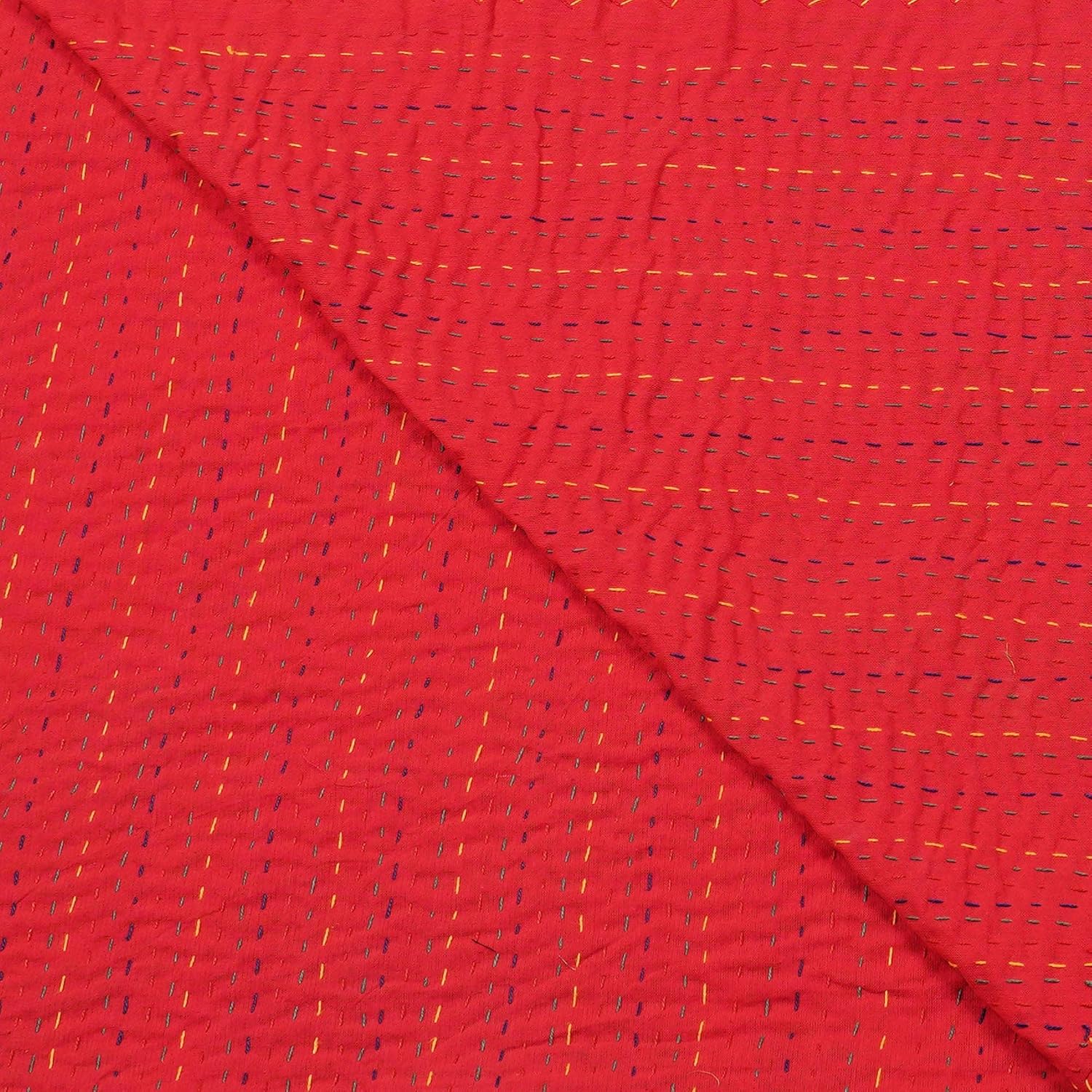 Red fabric with a subtle pattern