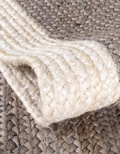 Handmade Eco Friendly Natural Jute Inner Grey With White Border Table Runner