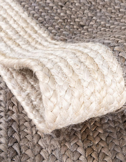 Handmade Eco Friendly Natural Jute Inner Grey With White Border Table Runner