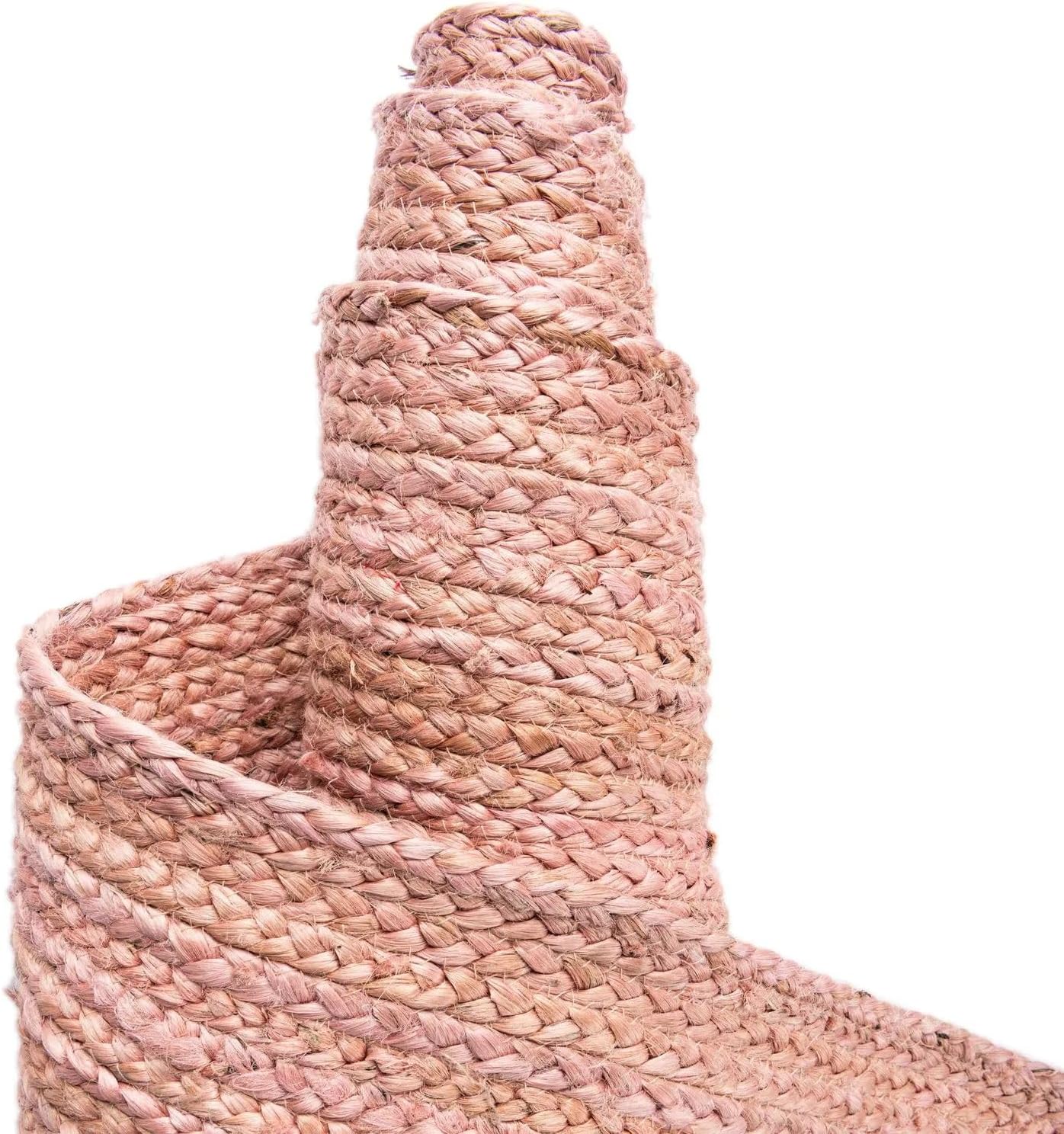 Handmade Braided Eco Friendly Natural Jute Pink Dining Table Runner