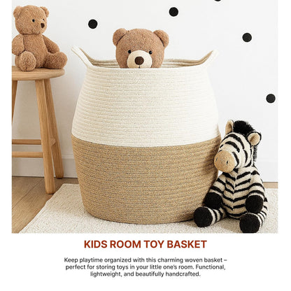 Natural Jute Area Rug in a cozy kids' room, enhancing the space with its soft texture and eco-friendly charm.