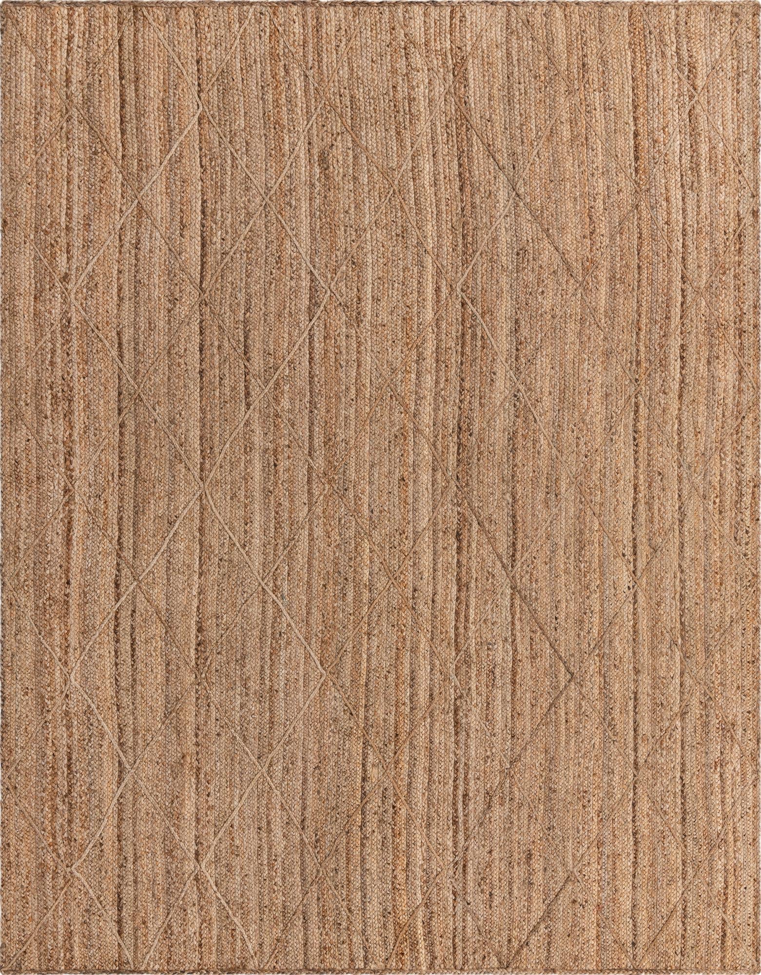 Beige rug with a diamond pattern