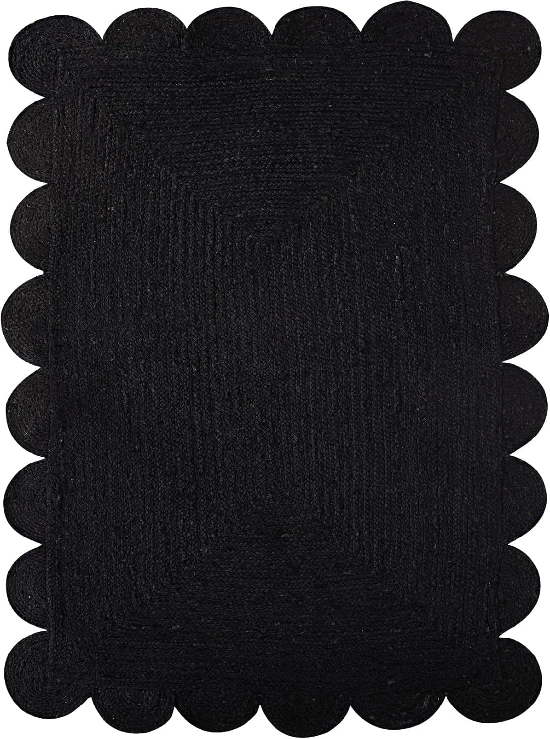 Black scalloped border on a black background